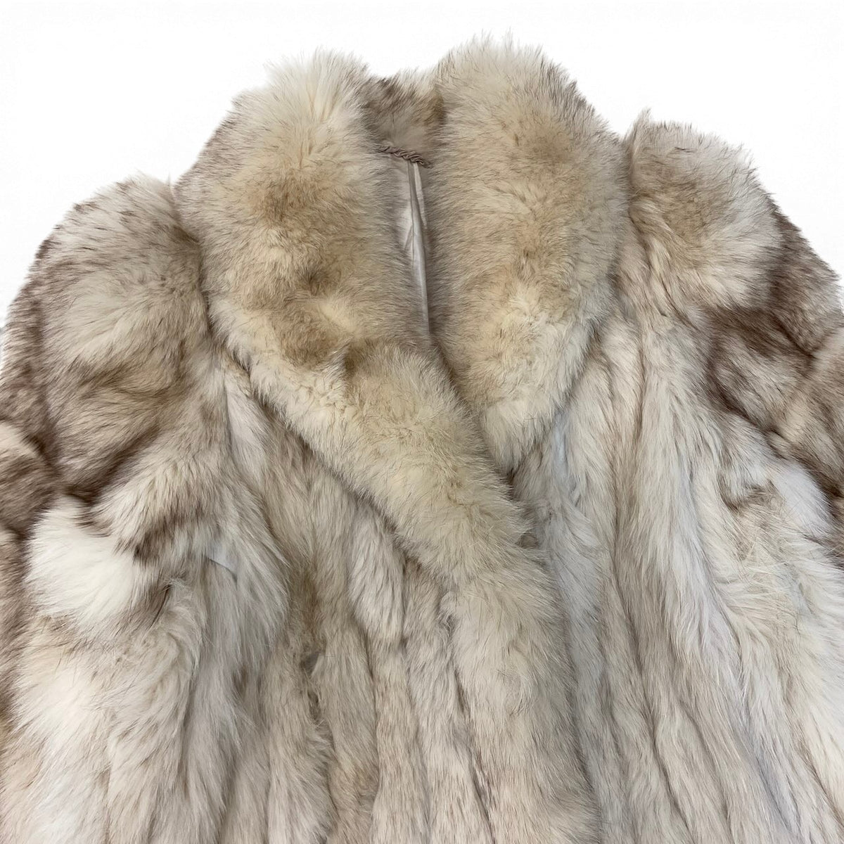 20i21 SAGA FOX サガフォックス 金サガ ブルーフォックス ファーコート サイズ13 ホワイト 最高級本毛皮 Fox Fur Coat リアルファーt18r