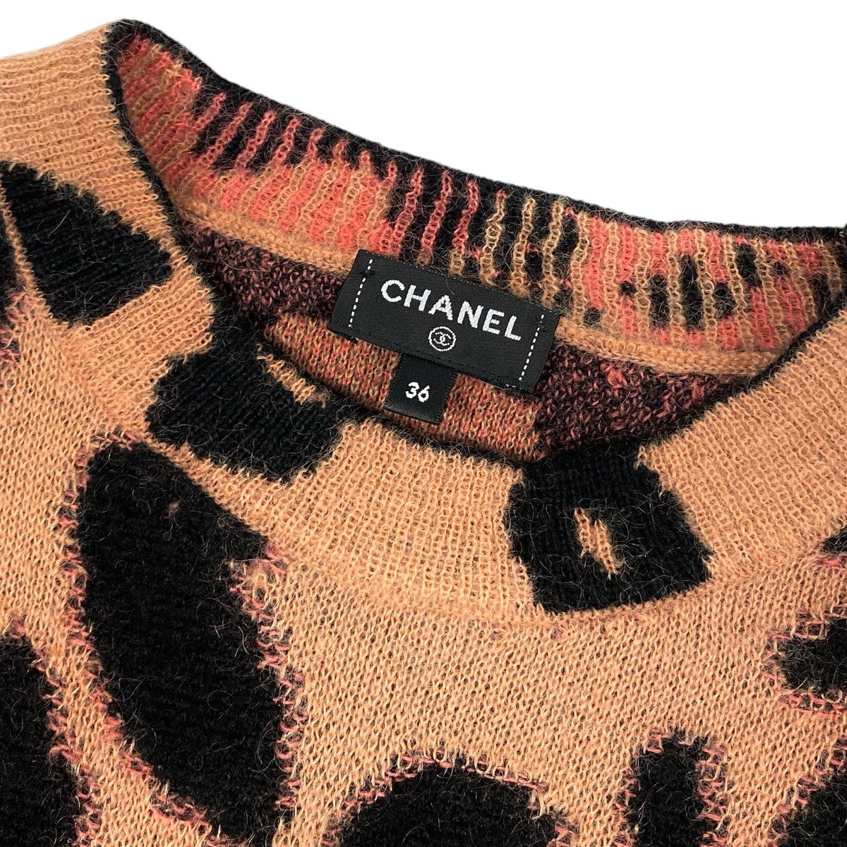 Ci4 【極美品】 CHANEL シャネル 2023AW ココマーク ニットセーター カシミヤ モヘヤ P75361 サイズ36 ブラウン レディースk02i