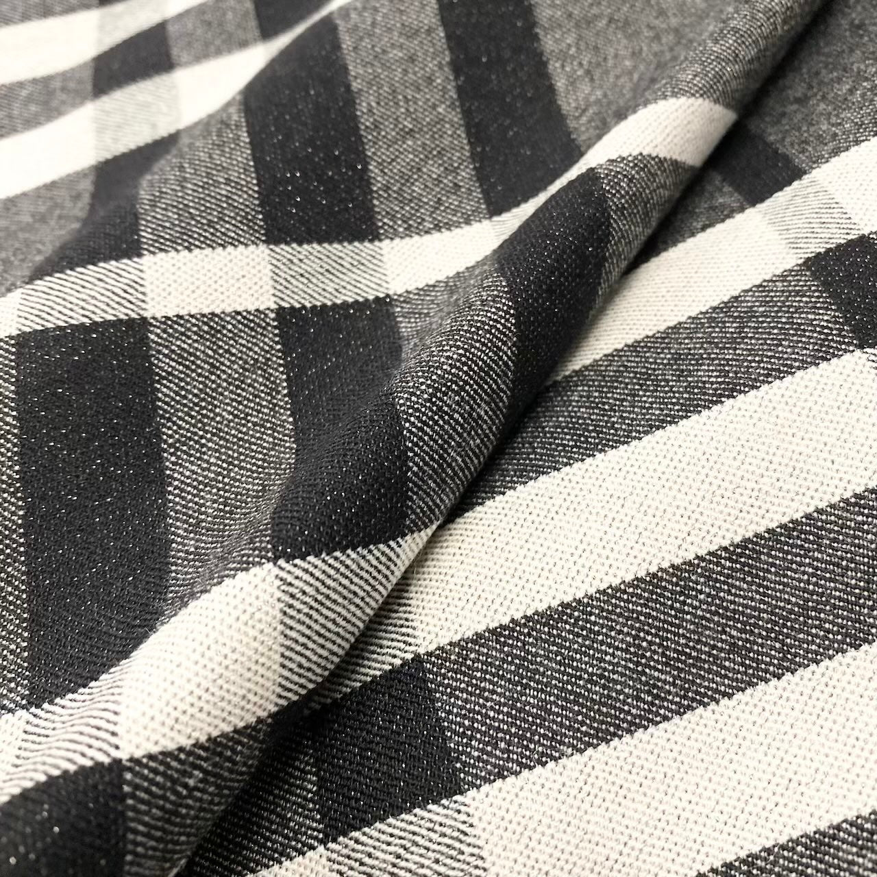 80e12 BURBERRY LONDON バーバリー ロンドン タックプリーツ チェックスカート サイズ46 グレー 大きいサイズ レディースt18r