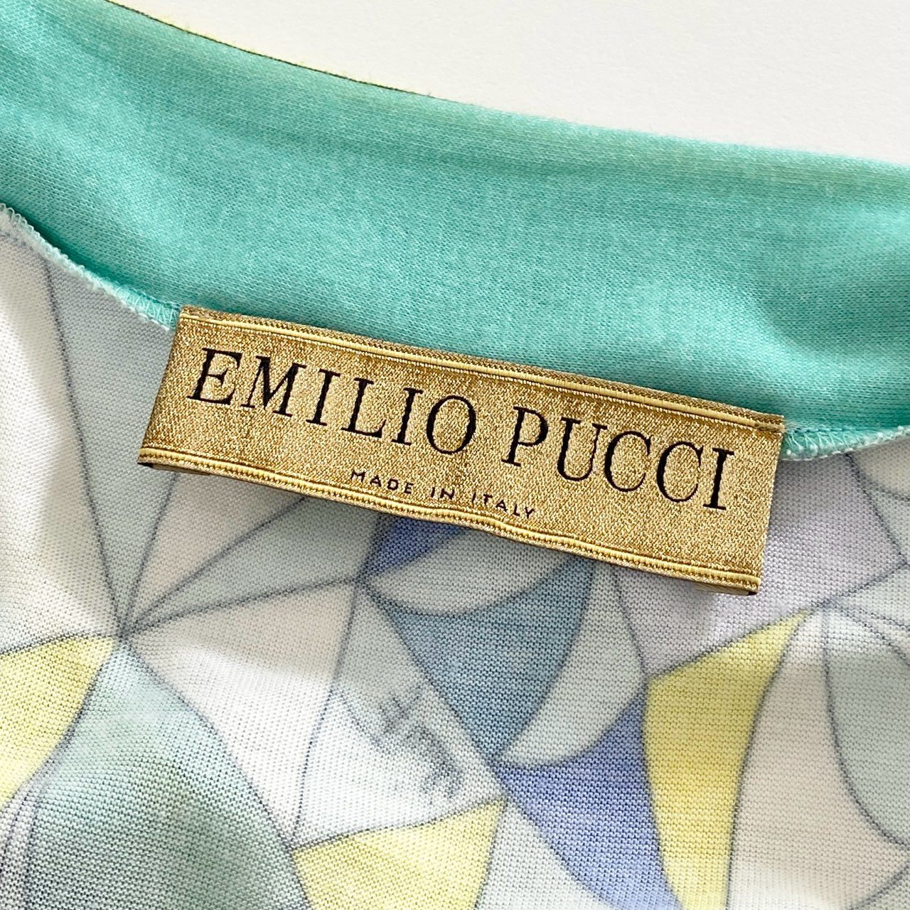 26c14 イタリア製 EMILIO PUCCI エミリオプッチ 長袖ワンピース チュニックワンピース 41WH16 サイズ40 マルチカラー プッチ柄 レーヨン レディース