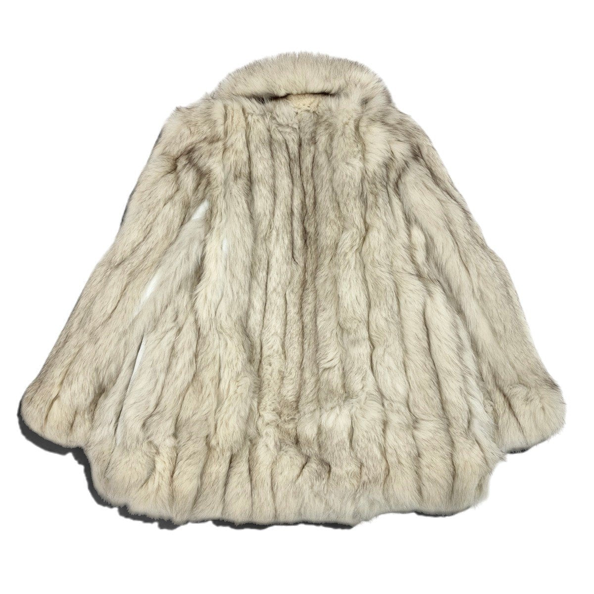 24j7 ブルーフォックス ファーコート サイズF ホワイト 本毛皮 Blue Fox Fur Coat リアルファーt18r