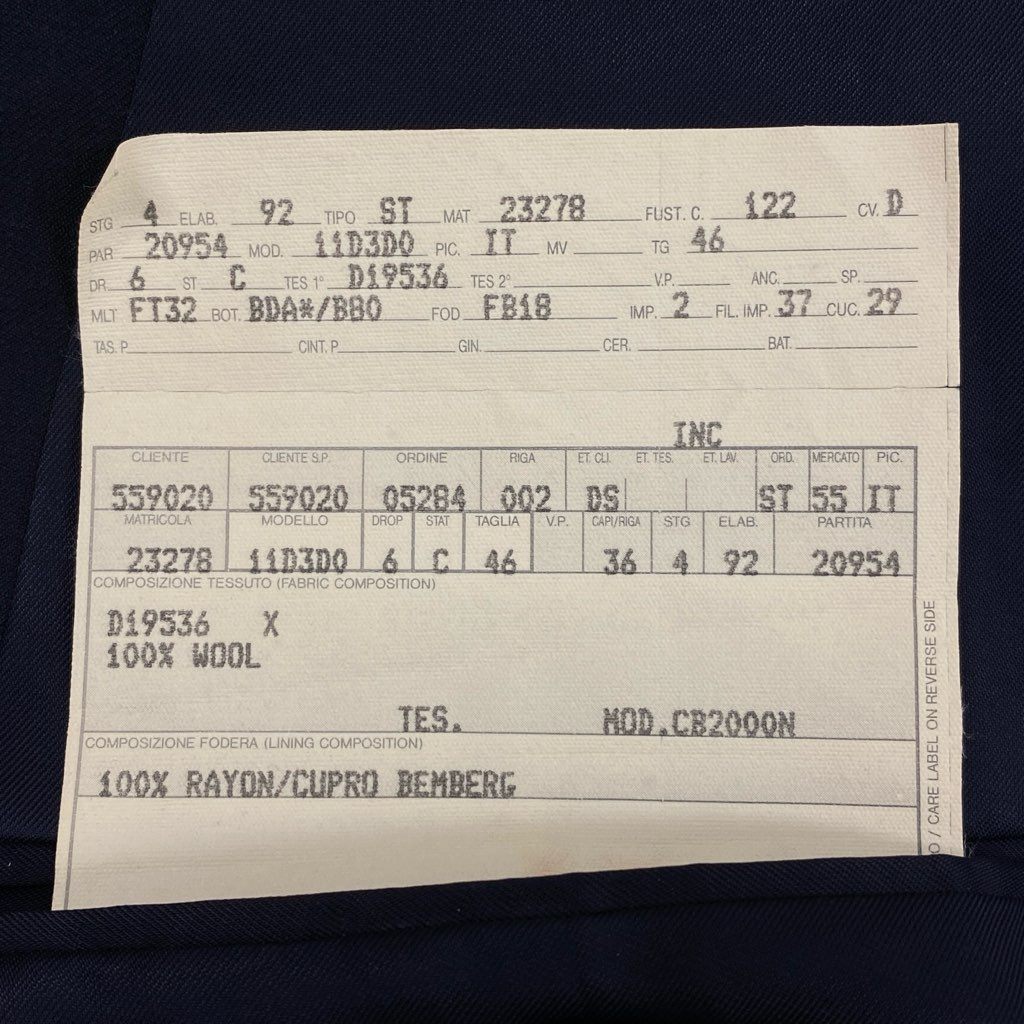 62l24 dunhill ダンヒル テーラードジャケット ダブルプレスト ウールジャケット 46サイズ ネイビー ウール100％ メンズo07t