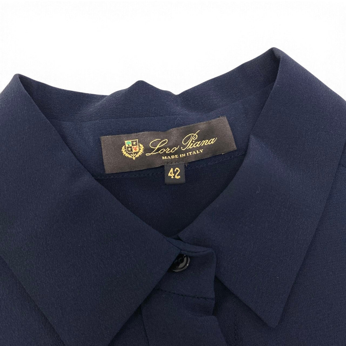 19i26 《極美品》 Lolo Piana ロロピアーナ 長袖ワンピース 薄手 シルクワンピース シフォン イタリア製 ボーダー 42 ブラック ベージュ  シルク100％ レディース 女性用u02t