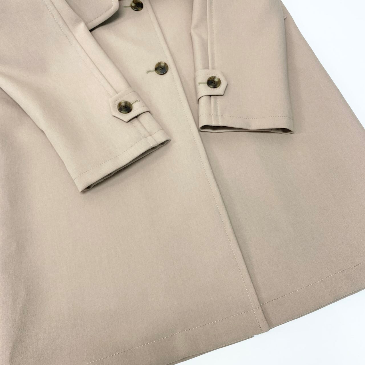 83c27 【美品】 theory luxe セオリーリュクス ロングコート トレンチコート ステンカラーコート スプリングコート レディース 女性用 03-3109609-339 36 ベージュ ポリエステル100％u02t