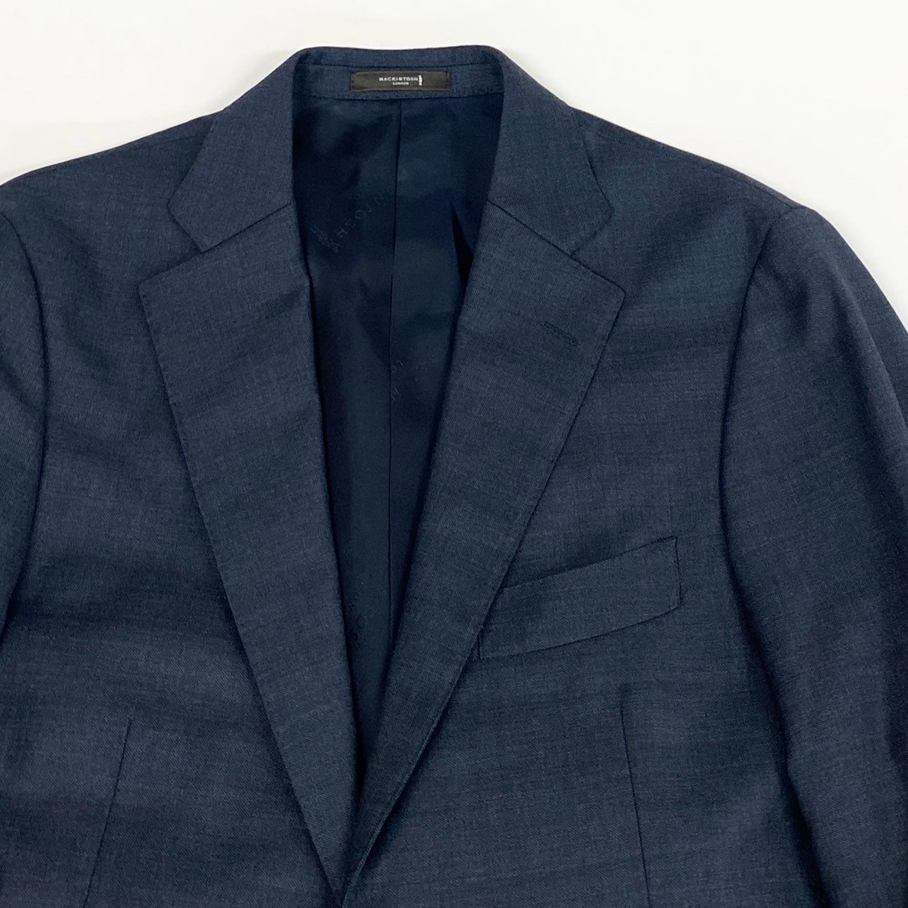 6L17 MACKINTOSH LONDON マッキントッシュ スーツセットアップ テーラードジャケット スラックス 日本製 36Rサイズ ネイビー メンズu02t