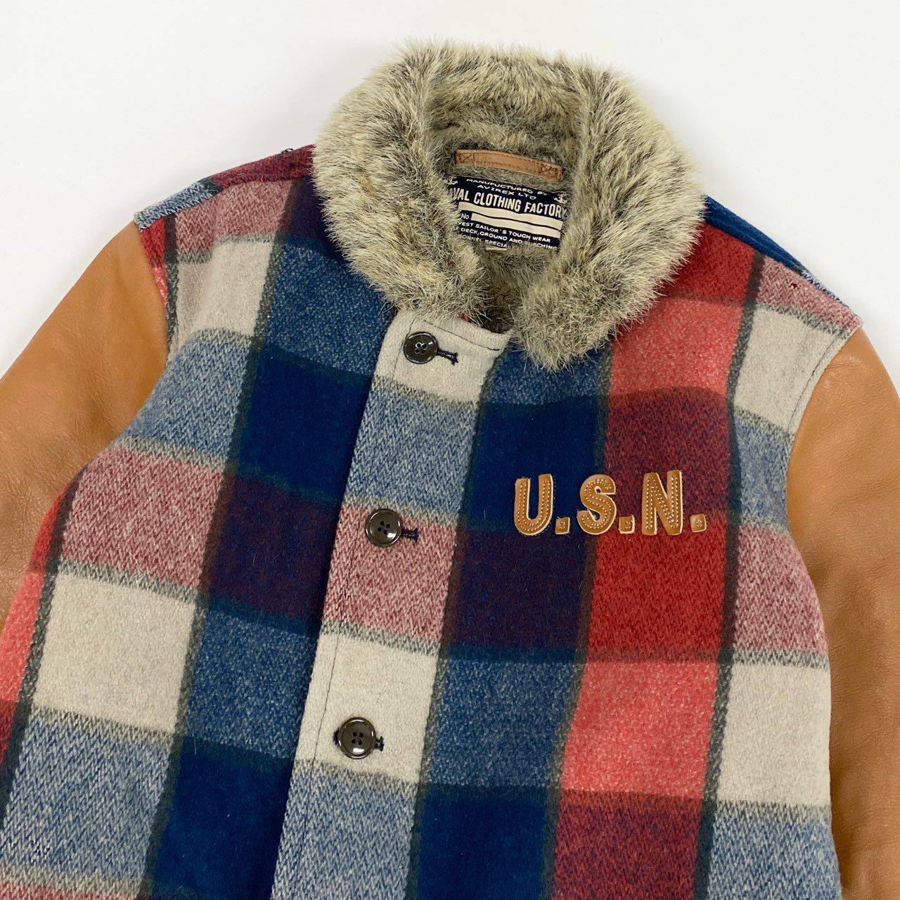 75j29 AVIREX アヴィレックス N-1 プライベートジャケット デッキジャケット アウター 6132040 XLサイズ マルチカラー メンズu02t