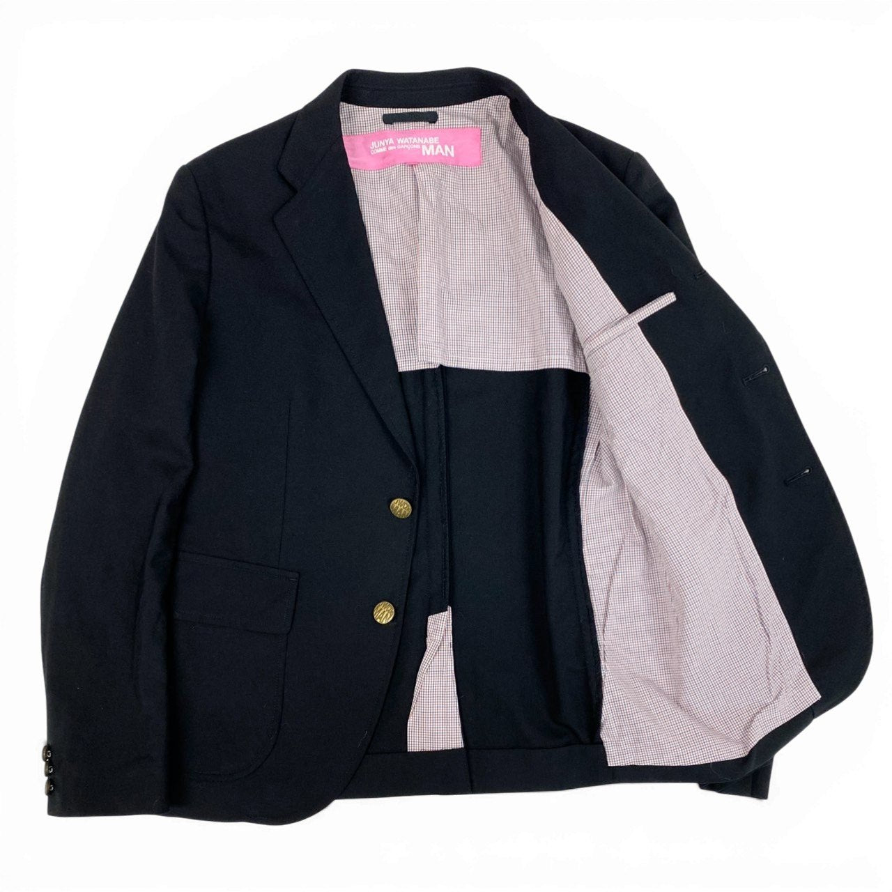 Ac6 JUNYA WATANABE COMME des GARCONS ジュンヤワタナベ コムデギャルソン AD2012  ブレザー テーラードジャケット サイズM ブラック メンズ レディース ユニセックスk02i