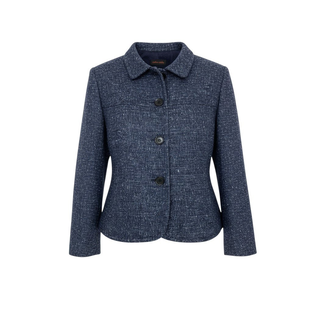 40k18【美品】yoshie inaba ヨシエイナバ アンサンブル セットアップ ジャケット ワンピース B0354JJJ312 1サイズ ネイビー レディースu02t