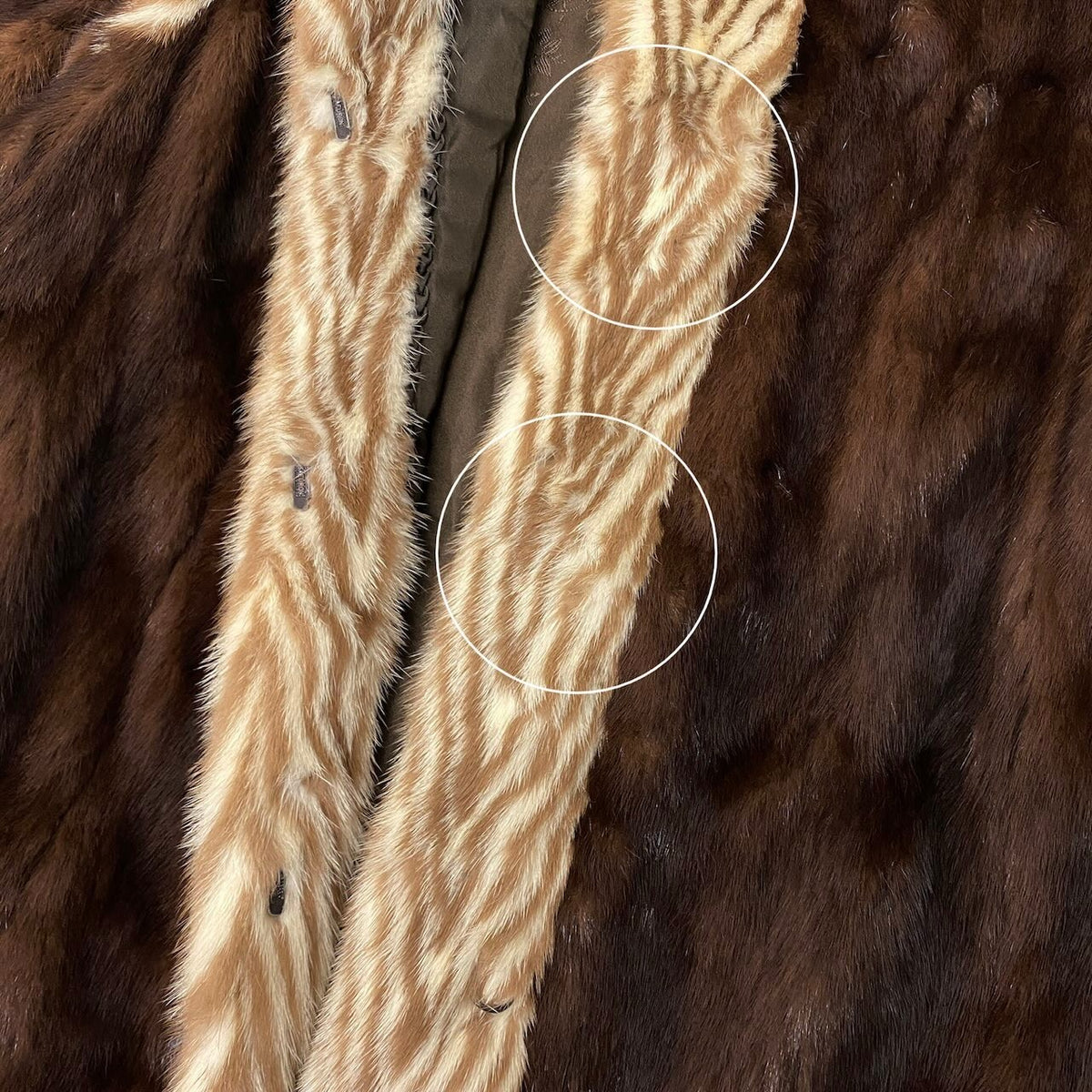 20i21 袖着脱可 希少デザイン ミンクファーコート サイズ11 茶系 本毛皮 Mink Fur Zebra Design Coat リアルファーt18r