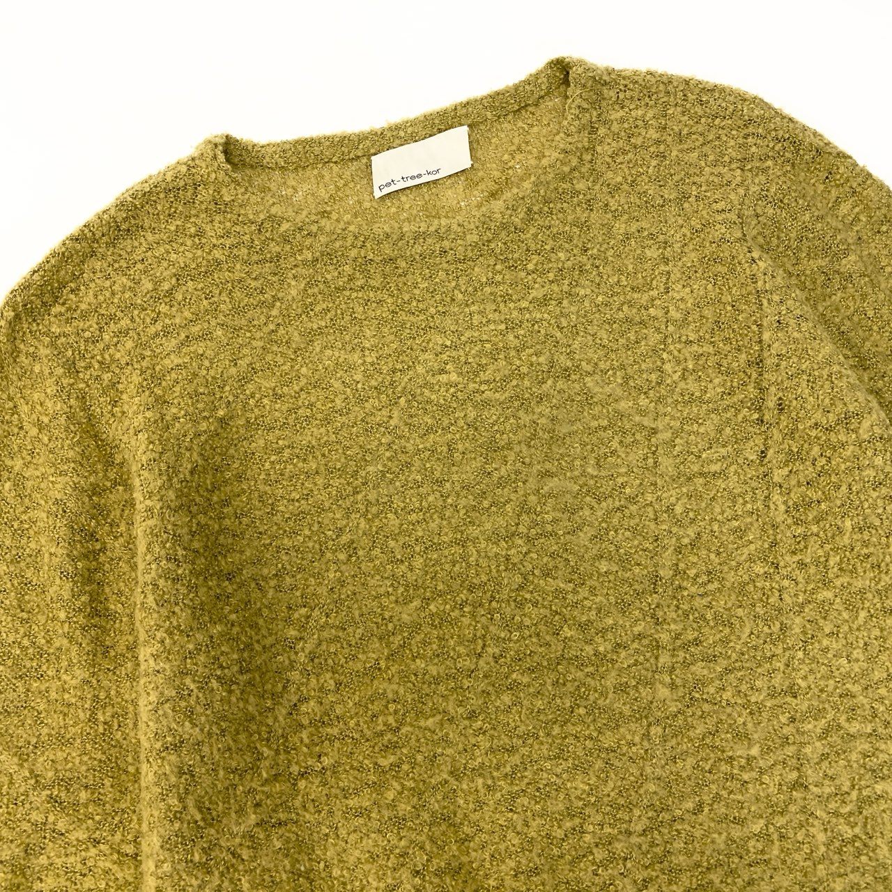 77b27 pet-tree-kor ペットツリーコア ニット セーター トップス 46 イエロー系 メンズu02t