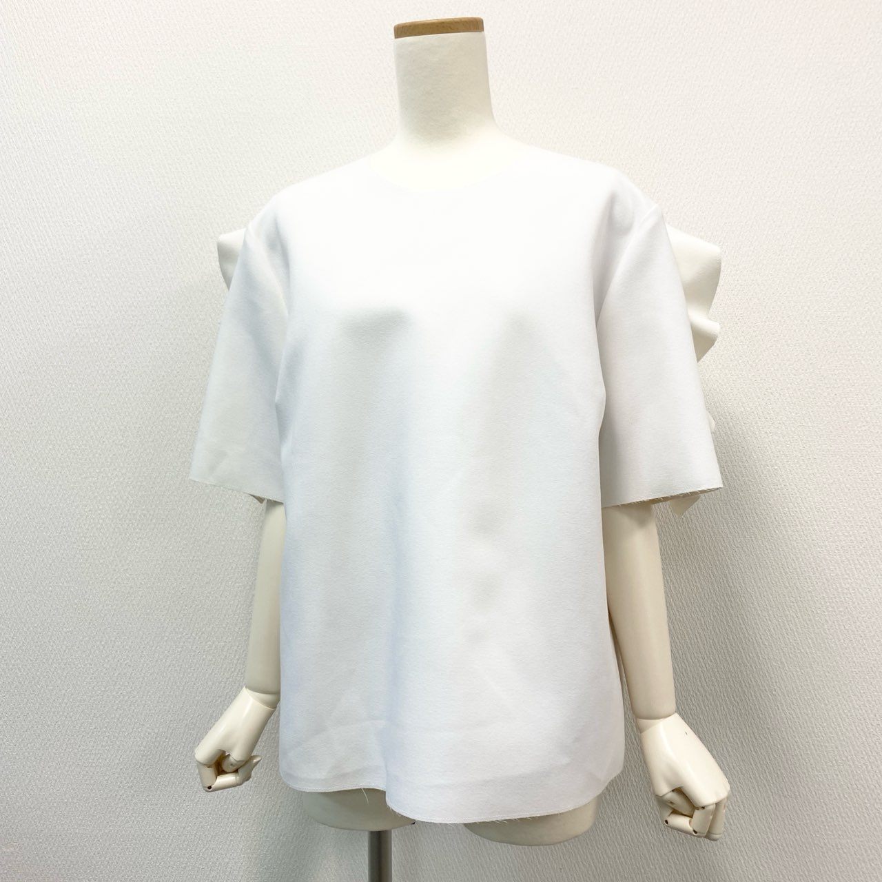 70j15 MSGM エムエスジーエム フリル半袖カットソー ブラウス トップス 2441MDM02 48サイズ ホワイト レディースu02t