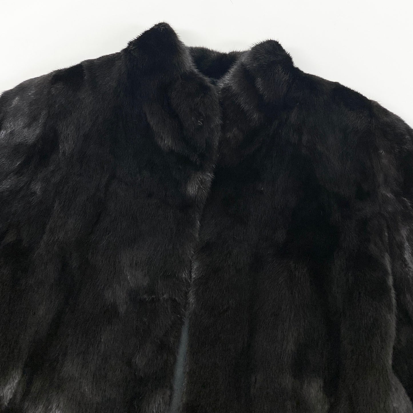 37i19 AMERICAN FUR AWARDS アメリカンファーアワード 星4 ダークミンク ミンクコート セミロングコート 毛皮コート L ブラック系 ミンクファー レディース アメリカンウルトラu02t