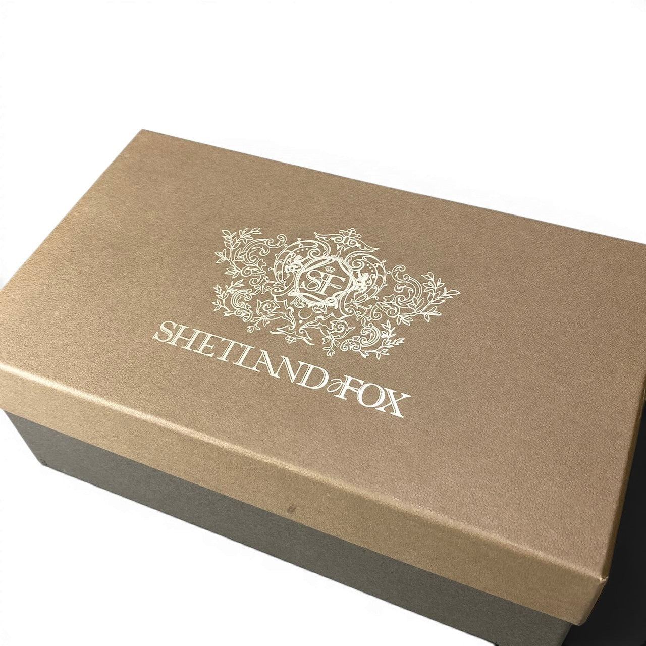 2g7 SHETLAND FOX シェットランドフォックス コベントリー セミブローグ ドレスシューズ 004F サイズ8 ブラウン レザー 革靴 シューツリー付 メダリオンt18r