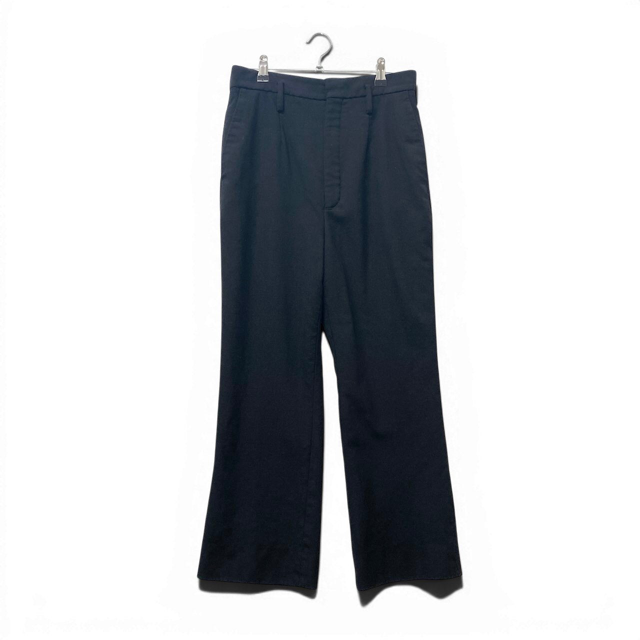 7g18 SAINT LAURENT サンローラン 2022年 ハイウエスト ウールパンツ スラックス サイズ40 ブラック レディースu02t