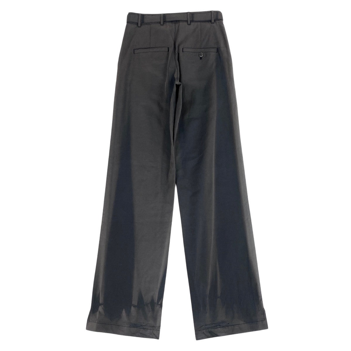 5g2 【未使用タグ付】 JiyongKim ジヨンキム 23SS SUN-BLANCHED TROUSERS ストレートパンツ ベルト付 日焼け加工 サイズS グレー系 メンズu02t