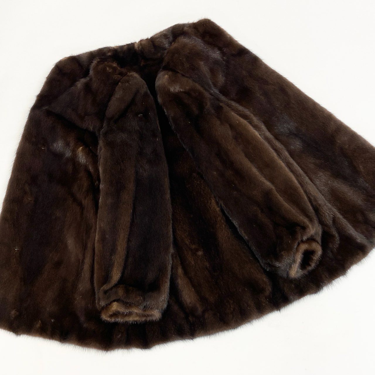 20a22【美品】 デミバフミンク ミンクコート ロングコート  レディース 女性用 サイズ13 ブラウン系 ミンクファー 本毛皮u02t