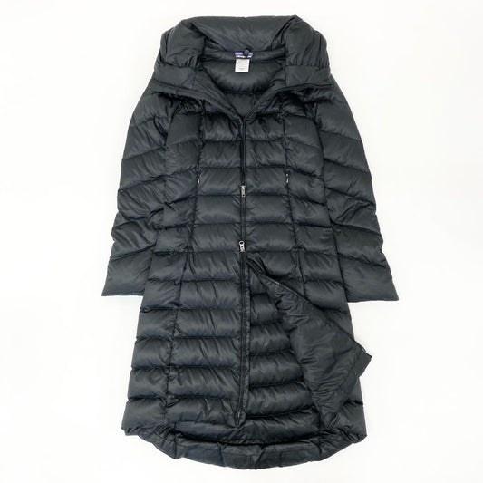 47h26 Patagonia パタゴニア フーデッド ロングダウンコート  STY28467FA14 Sサイズ ブラックレディースo07t