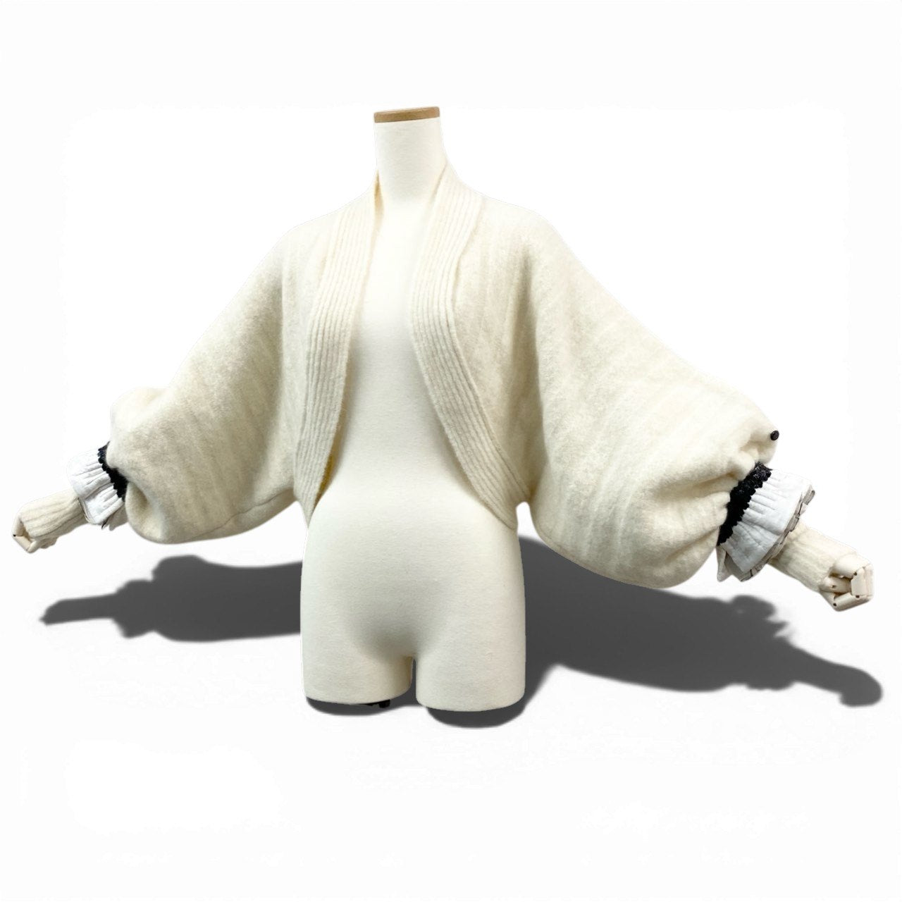 54a9 CHANEL シャネル 2010 モヘアニットカーディガン Mohair Jacket P37120K02326 42サイズ アイボリー レディース 女性用ta1
