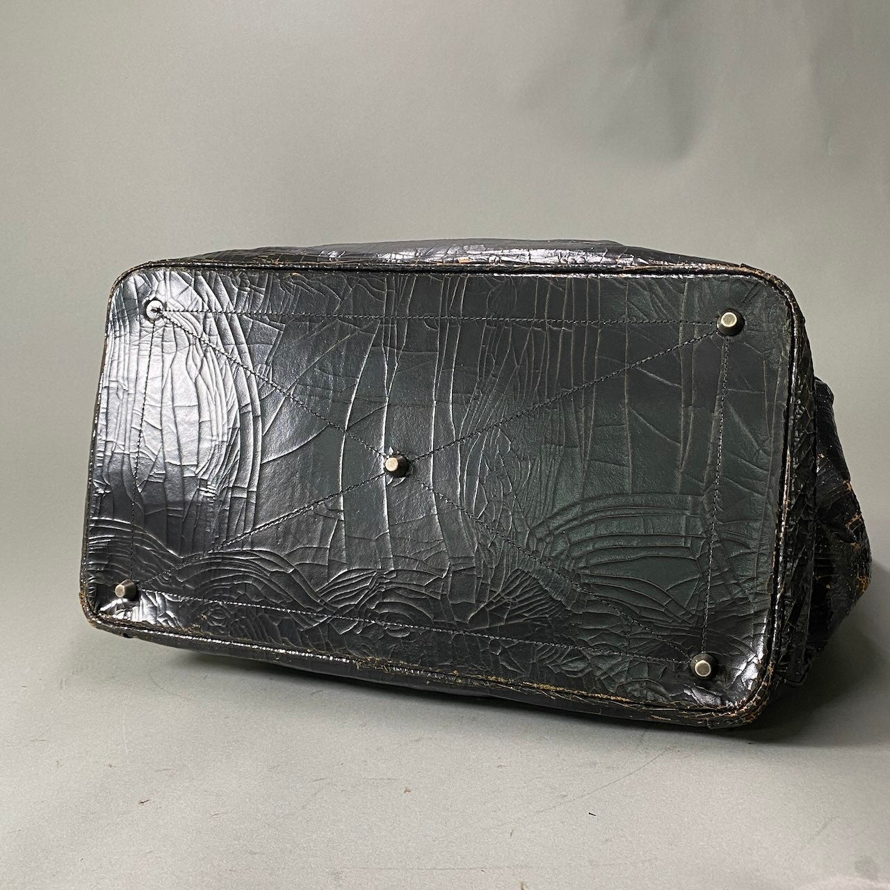 Bd23【希少品】 MARC MARMEL マークマーメル Herman ハーマン トートバック レザーバック クラック加工 大容量 Lサイズ ダークブラウン メンズ 紳士用k02i