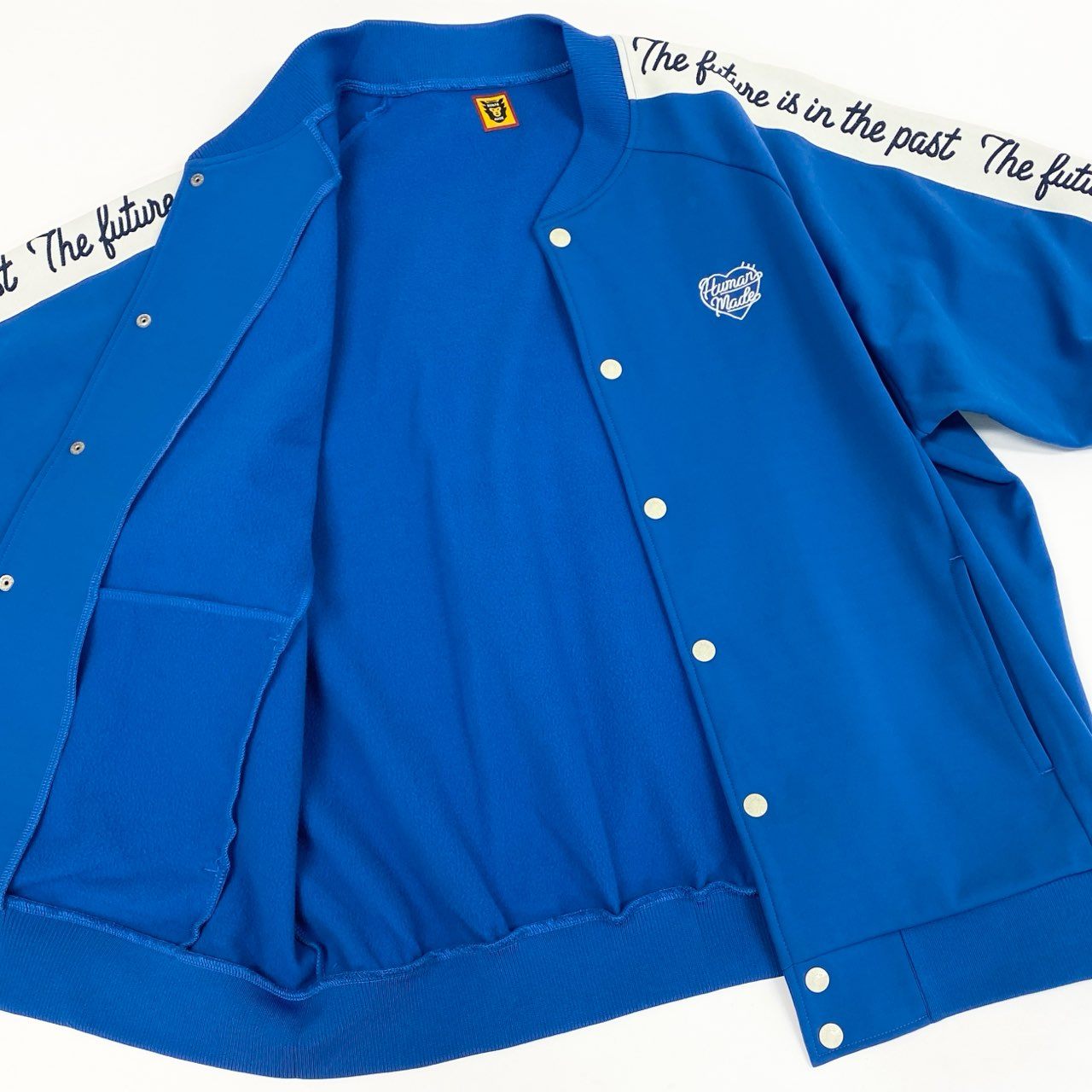 Ic2 HUMAN MADE ヒューマンメイド ロゴテープ ジャージブルゾン ジャケット サイズXXL ブルー メンズ アウターk02i