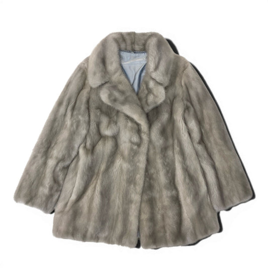2g29 ミンクコート サファイアミンク ハーフコート 裏地刺繡 最高級本毛皮 サイズ9 グレー系 MINK FUR レディースu02t