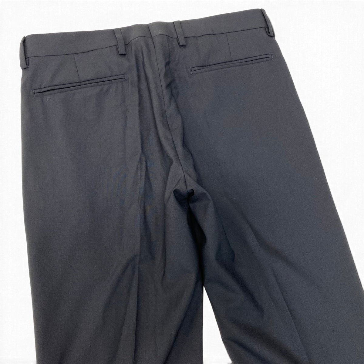 14i25 【美品】 Dior ディオールオム スラックスパンツ フルレングス フォーマル ウールパンツ イタリア製 裾未処理 44C ブラック レディース 女性用k02i