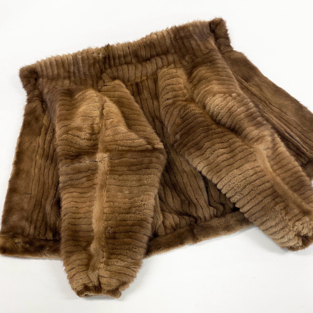 32L10 SAGA MINK サガミンク 銀サガ パステルミンク ファーコート サイズF 茶系 最高級本毛皮 MINK FUR 希少デザイン ポケット有 日本製t18r