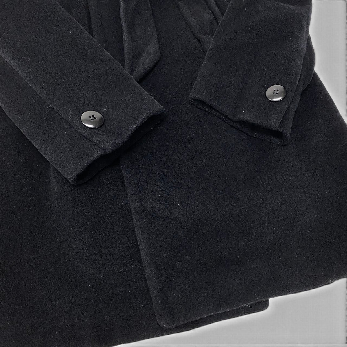12i25 Max Mara マックスマーラ ウールコート アンゴラ混 ロングコート 裏地ブランドロゴ 34 ブラック レディース 女性用u02t