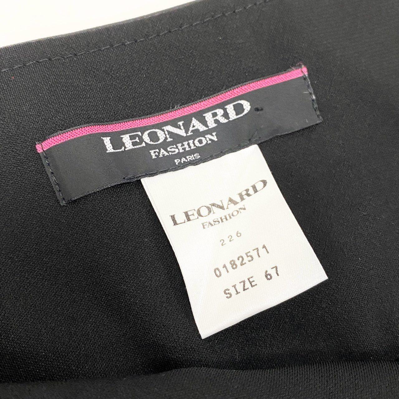 79k21《未使用保管品》 LEONARD FASHION レオナール ギャザースカート フレアスカート ウエストレザー 本革 カンカン素材 レディース 女性用 67 ブラックu02t