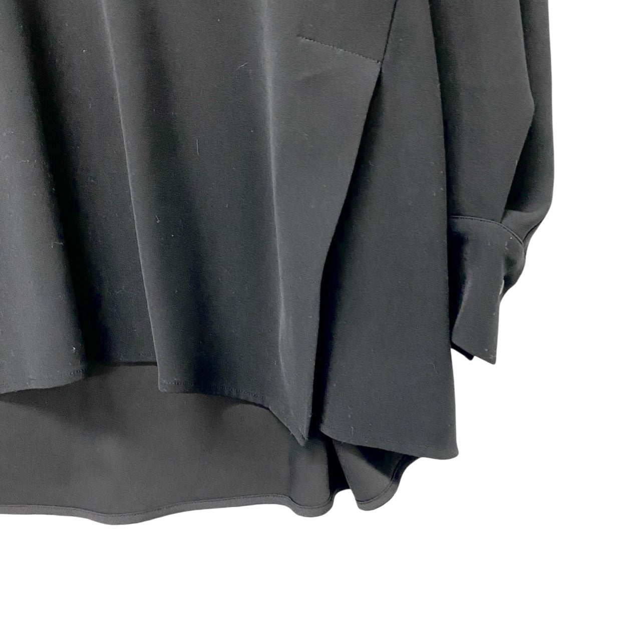 5c3 ENFOLD エンフォルド ダブルクロス バックフレアー プルオーバー オーバーサイズ 長袖 レディース 女性服 300DS330-1590 サイズ38 ブラック ポリエステル100％u02t