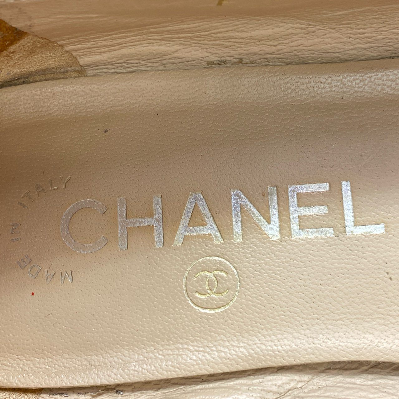 5d22 CHANEL シャネル ココマーク ラムスキン バレリーナ フラットシューズ パンプス イタリア製 G02819 36 ブラック レザー