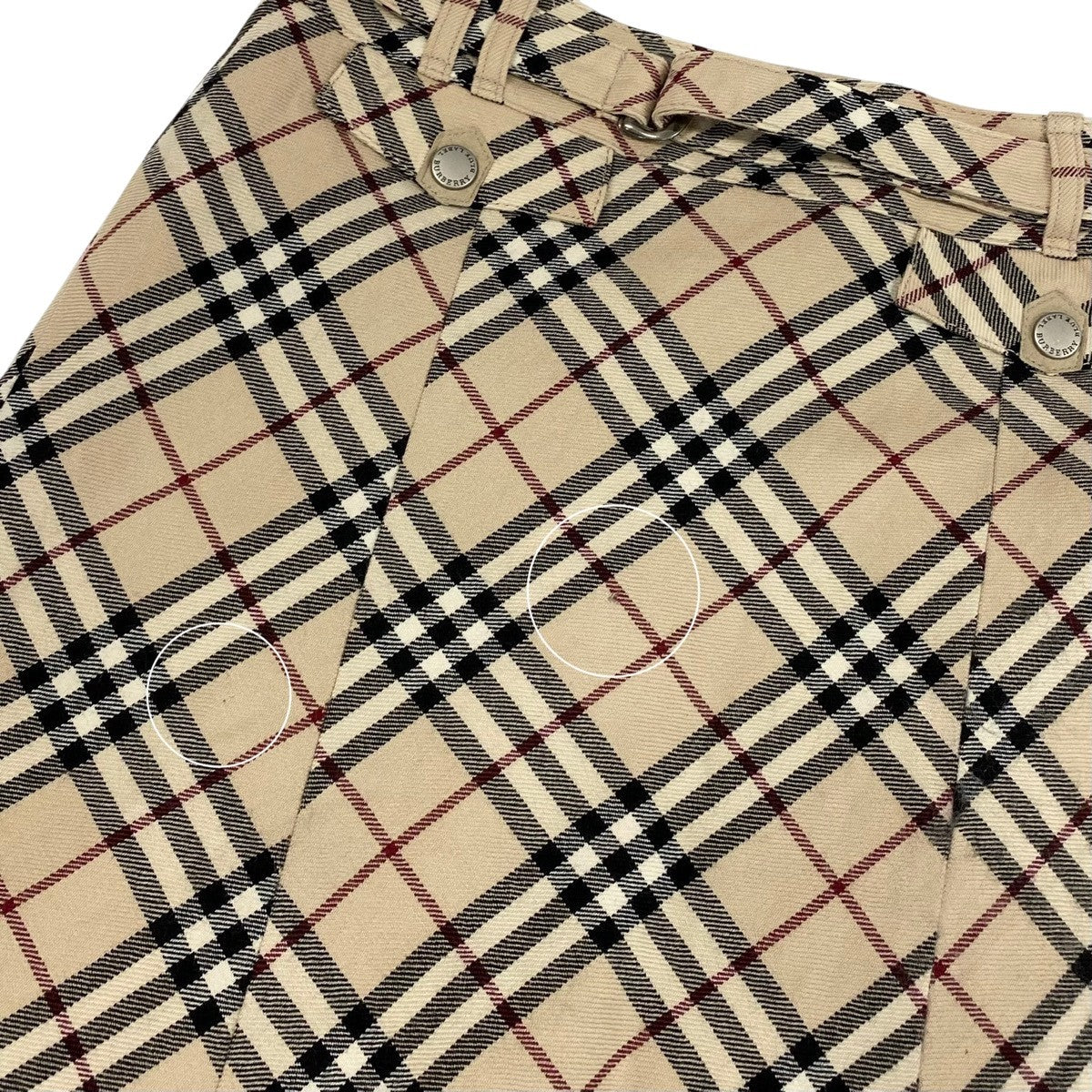 Ig19 BURBERRY LONDON BLUE LABEL バーバリーロンドン ブルーレーベル ノバチェック フレアスカート サイズ38 ベージュ レディースo07t