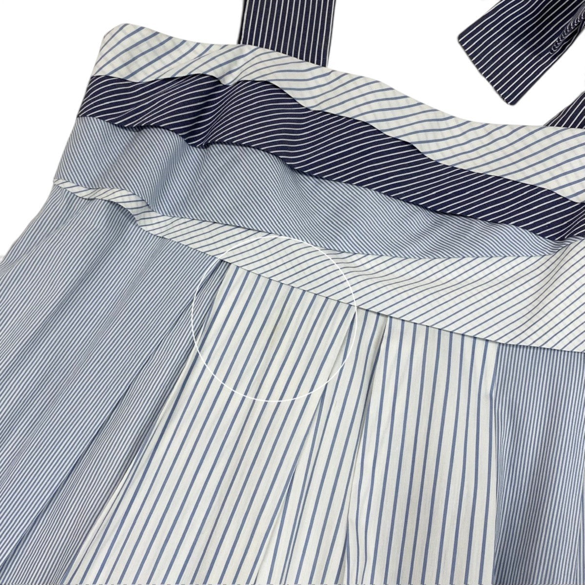 Ei4 【美品】 Max Mara STUDIO マックスマーラ ステューディオ ノースリーブ ワンピース ストライプ柄 ボーダー柄 サイズ42 ブルー ネイビー ホワイト レディースk02i