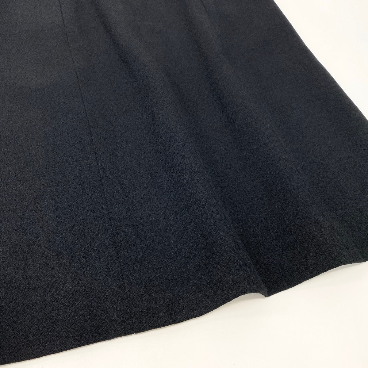 Cf24 CHANEL 02A 台形スカート ウールスカート ココマーク P19913 42サイズ ブラック ウール100％ レディース 女性用u02t
