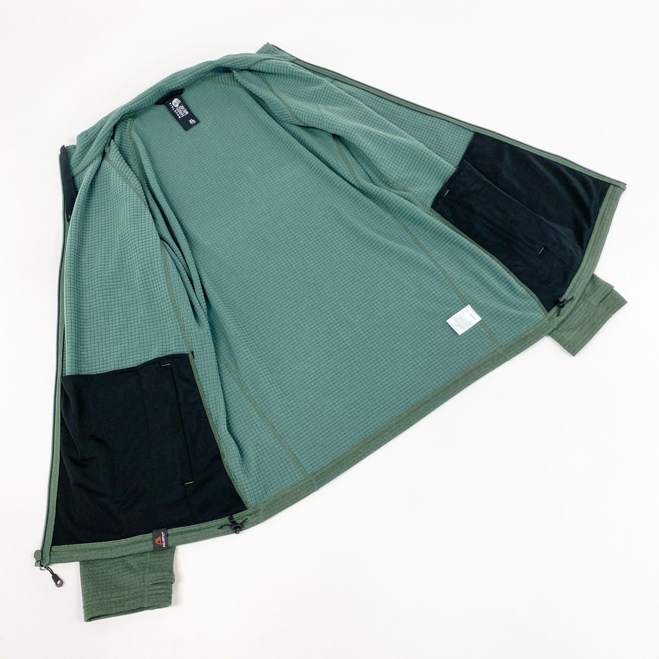 55h25 Mountain Hardwear マウンテンハードウェア Power Grid パワーグリッド フリースジャケット 大きいサイズ 221 OE2636 XLサイズ グリーン メンズo07t