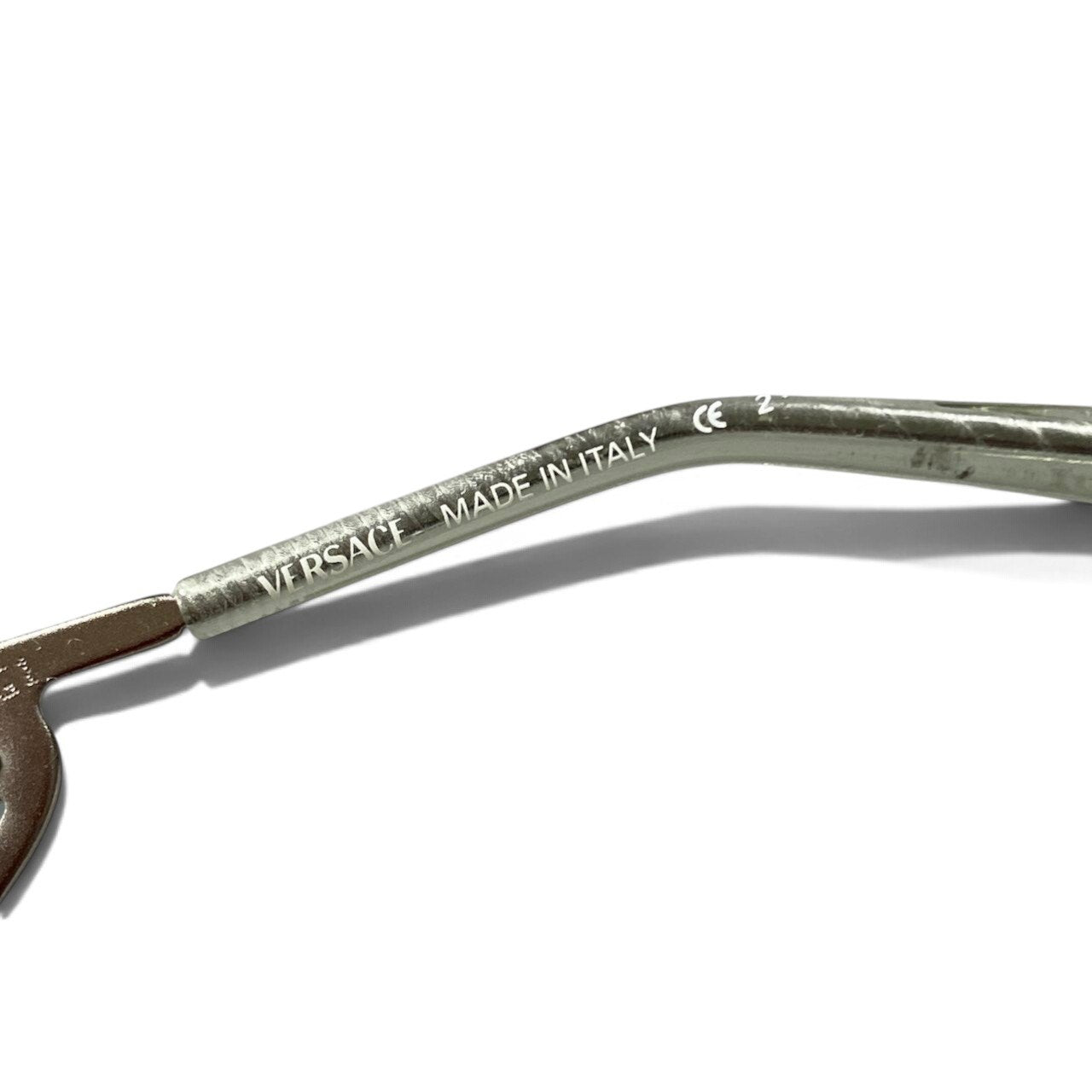 h20 VERSACE ヴェルサーチ サイドレンズサングラス Side-Shield Sunglasses MOD.N23 シルバー クリアブルーt18r