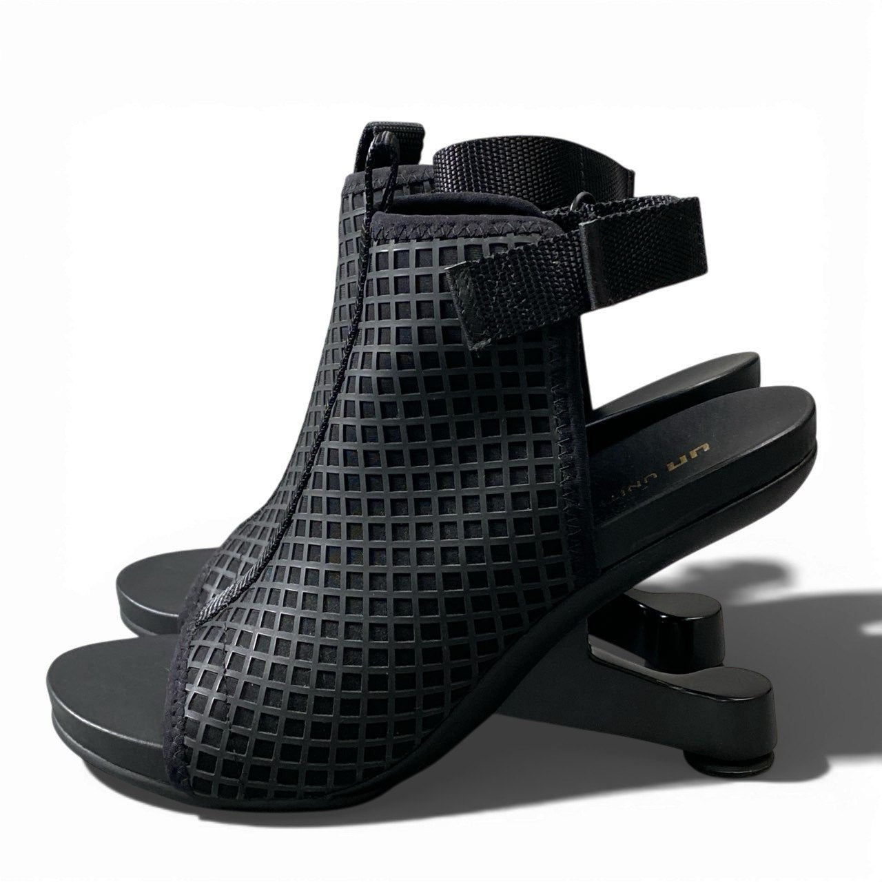 3a5 UNITED NUDE ユナイテッドヌード ヒールサンダル Emaz Fab ブーティー シューズ 37サイズ ブラック レディースk02i