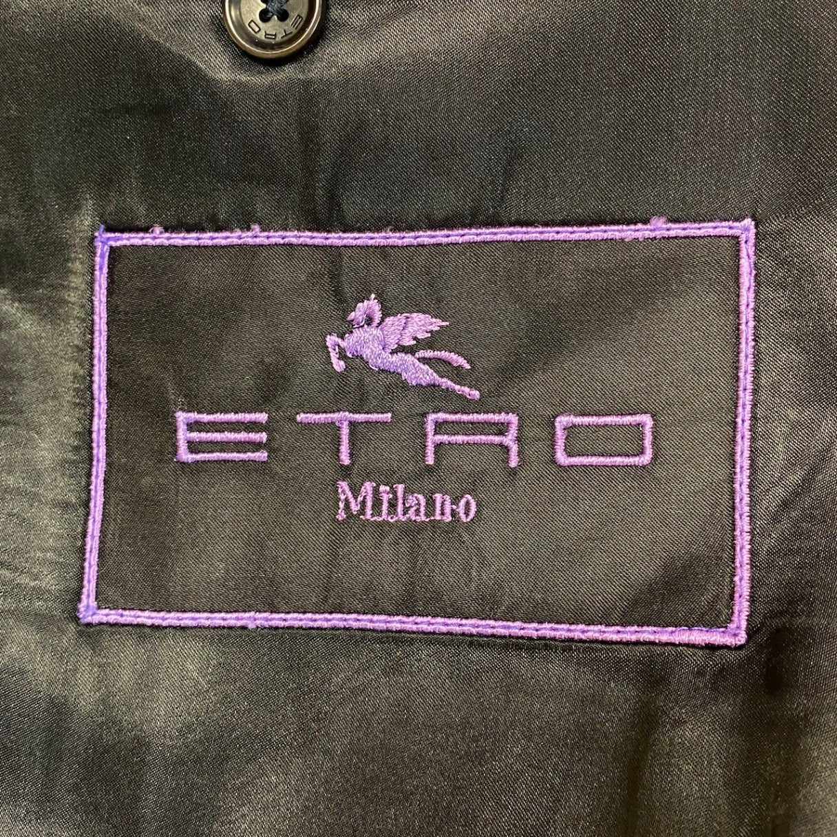 85g5 ETRO エトロ 裏ストライプ テーラードジャケット サイズ54 ネイビー ブレザー フォーマル 紳士服t18r