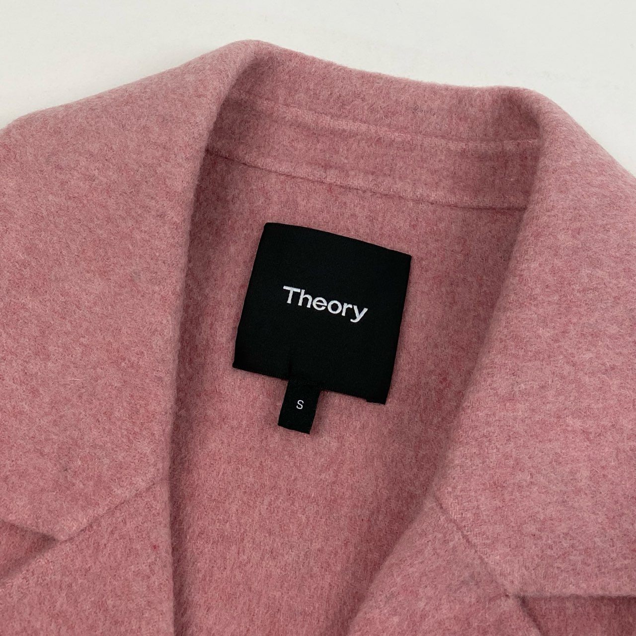 2L12 《美品》 Theory セオリー ウールカシミヤ ダブルフェイスコート COLLAR COAT NEW DIVIDE LUXE S ピンク レディース 女性用u02t