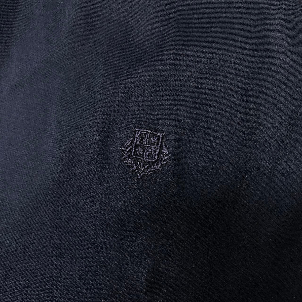 25i27 《美品》 Loro Piana ロロピアーナ 半袖カットソー Tシャツ メンズシャツ ロゴ刺繍 コットンシャツ イタリア製 FA15069 44 ブラック 綿100％ メンズ 男性用u02t