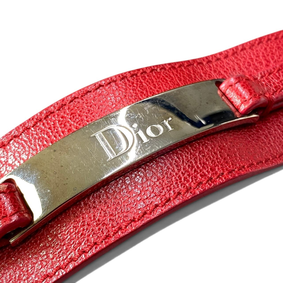 h20【美品】Christian Dior Diva Leopard Pony Hair Bag ブラウン レッド ハラコ レザー レディース 女性用ta1