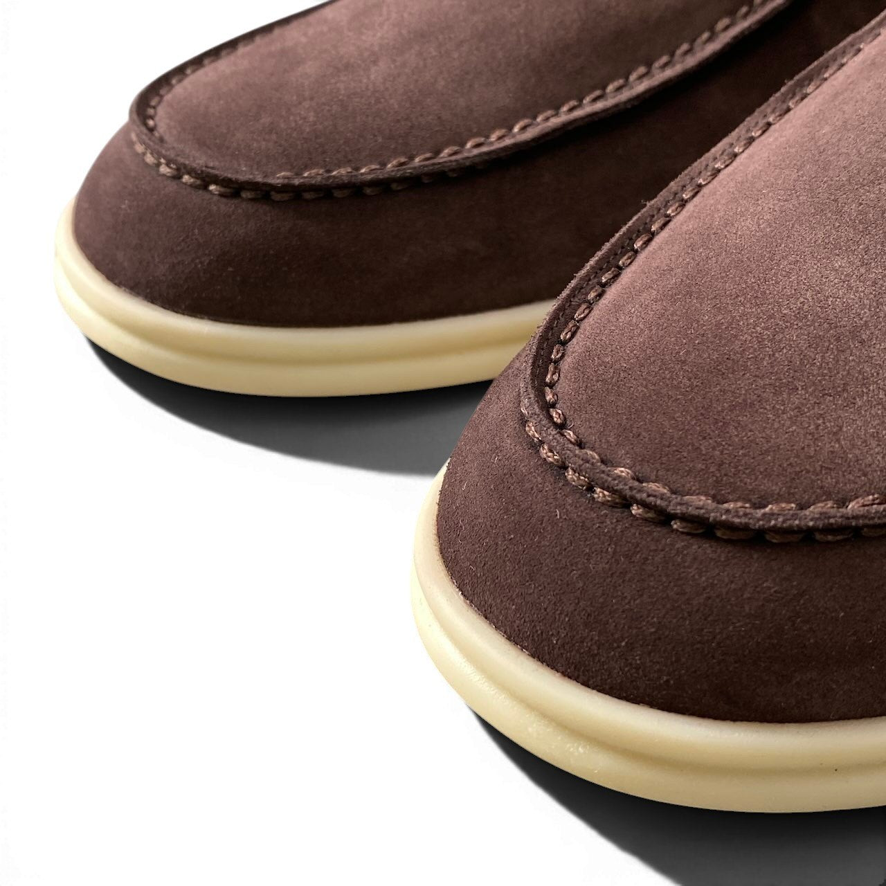 3e21 【新品】Loro piana ロロピアーナ Open Walk オープンウォーク スウェード モカ レザーシューズ サイズ42 ブラウン スウェード メンズ 紳士靴k02i