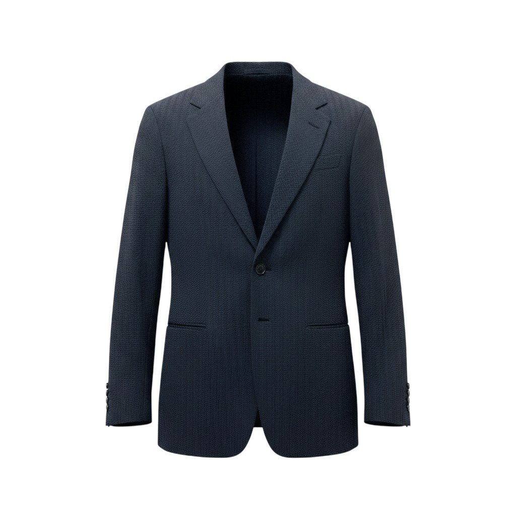 34e16 ARMANI COLLEZIONI テーラードジャケット ヘリンボーン柄 イタリア製 50サイズ グレー系 メンズ 男性用u02t
