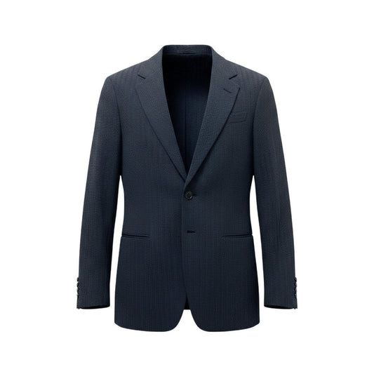 34e16 ARMANI COLLEZIONI テーラードジャケット ヘリンボーン柄 イタリア製 50サイズ グレー系 メンズ 男性用u02t