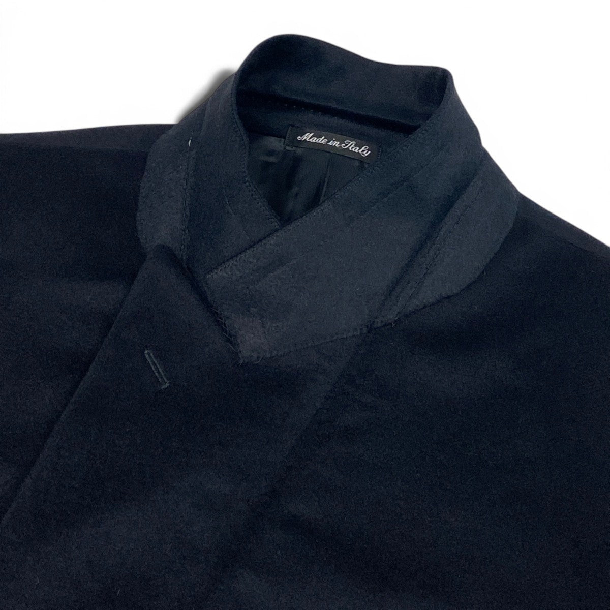 Mi4 YVES SAINT LAURENT イヴサンローラン テーラードジャケット ダブルブレスト YSLボタン 金ボタン 54 ブラック カシミヤ メンズ 紳士服o07t
