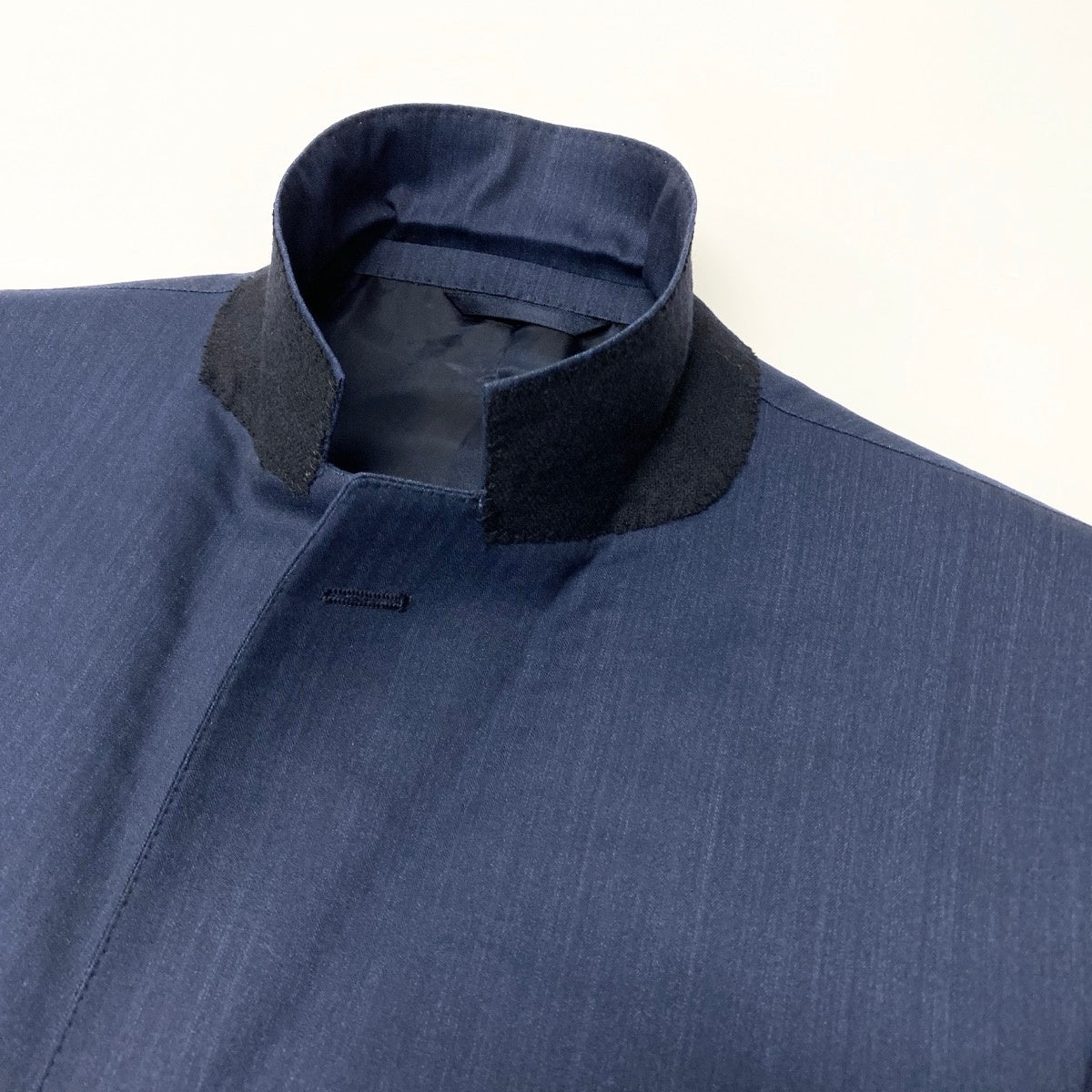 36e27 【美品】 azabu tailor 麻布テーラー Loro Piana ロロピアーナ生地 セットアップ オーダースーツ シングル 2B XLサイズ ネイビー メンズ 紳士服u02t