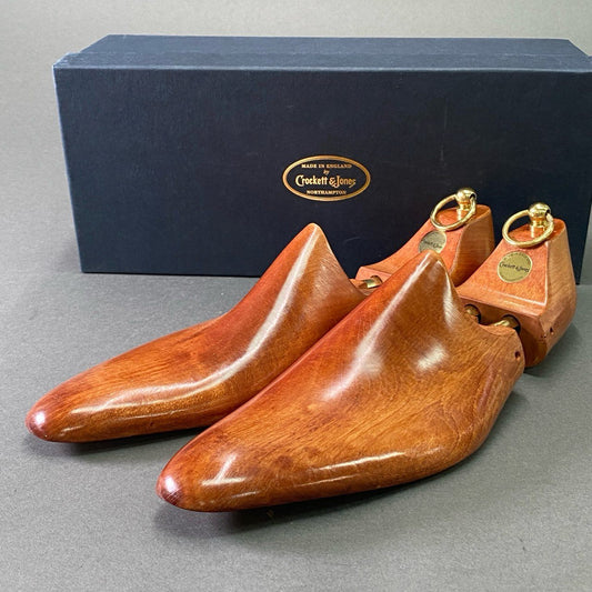 6e16 CROCKETT&JONES クロケットアンドジョーンズ 純正 ウッド シューツリー 9905 9 ブラウン 木製 SHOE TREE シューズキーパー ビジネス 箱付き