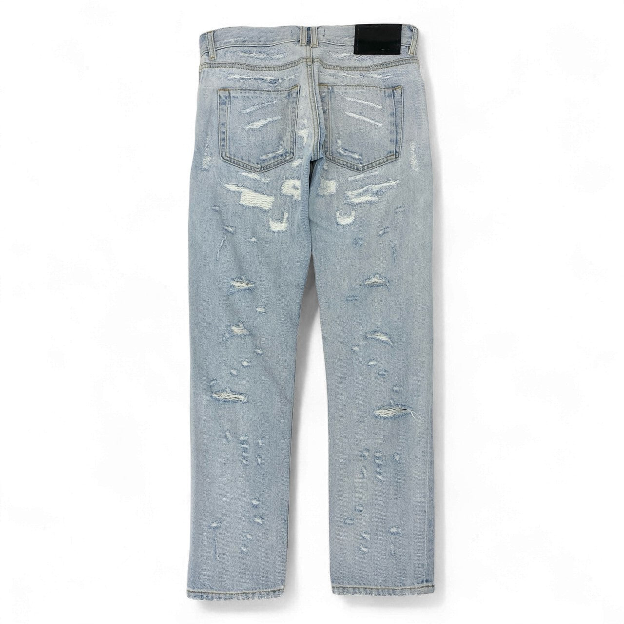 27k5 DIESEL BLACK GOLD ディーゼル ブラックゴールド デニムパンツ ジーンズ ハードダメージ リペア加工 イタリア製 ボタンダウン メンズ 紳士服 TYPE－2813 28 ライトブルー コットン100％o07t