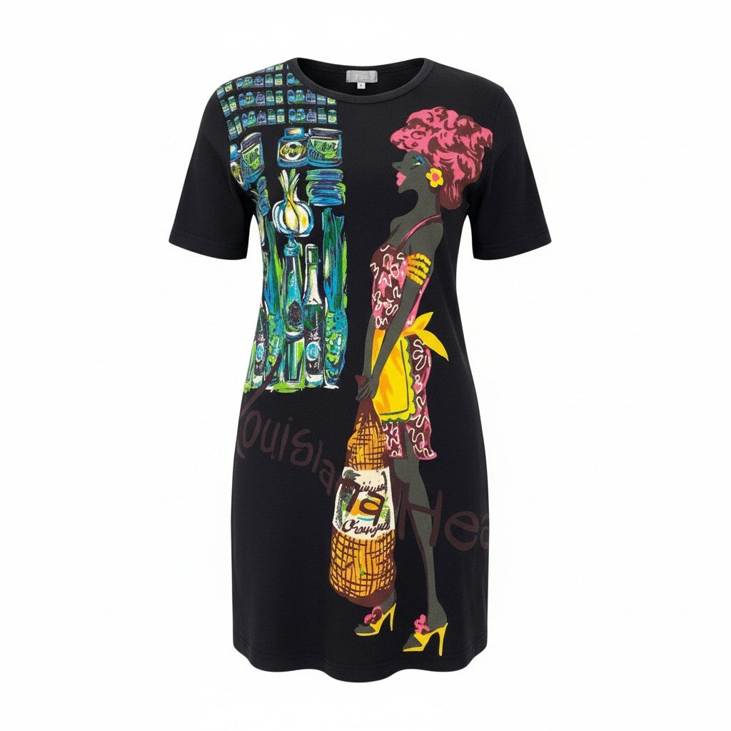 18k20 TOKUKO 1er VOL トクコプルミエヴォル 半袖Tシャツワンピース チュニックワンピース フロントプリント レディース 女性用 9 パープル系 コットン100％u02t