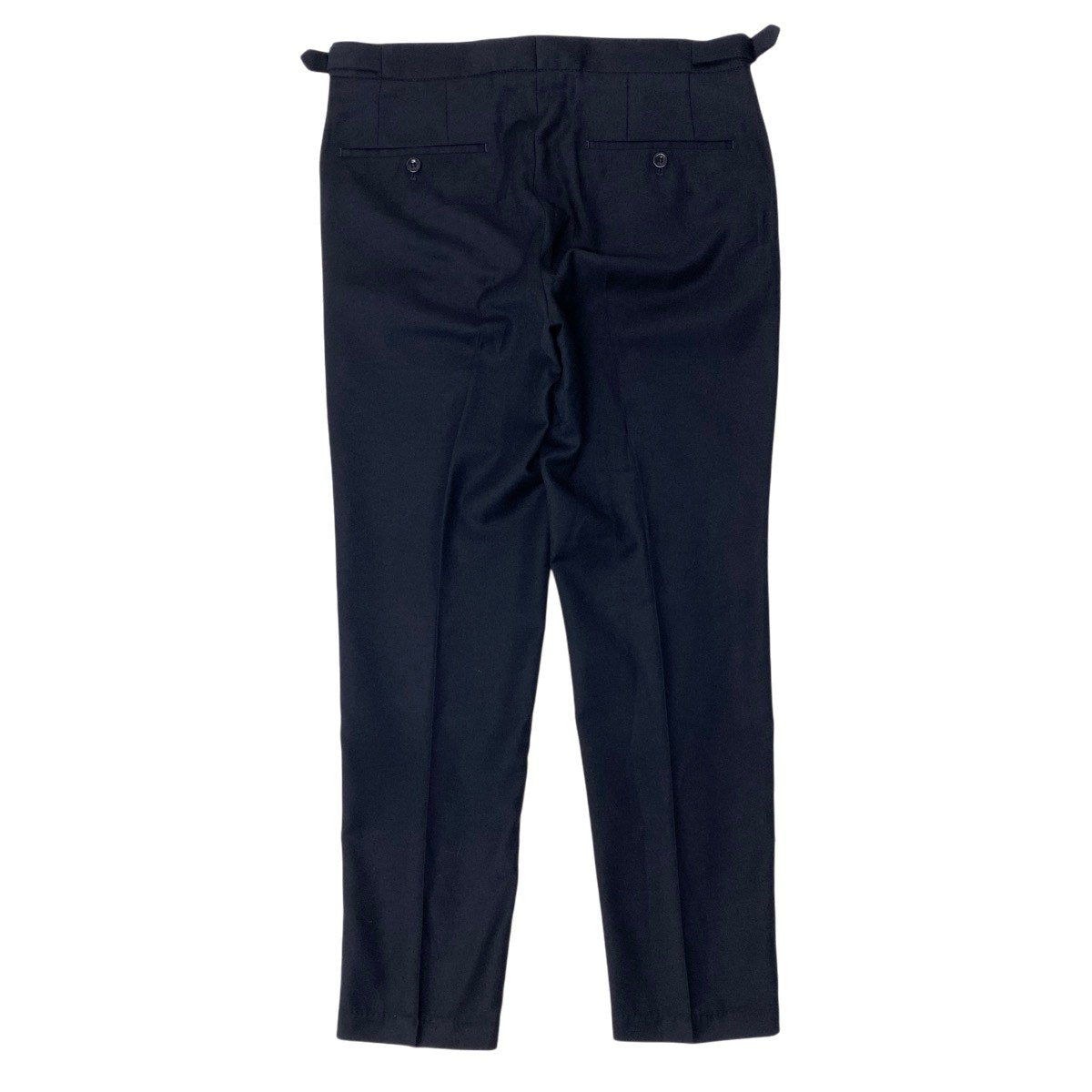 52h18 【美品】 INCOTEX インコテックス SLIM FIT PATTERN30 1タック スラックスパンツ サイドアジャスター 46 ブラック メンズ 紳士服u02t